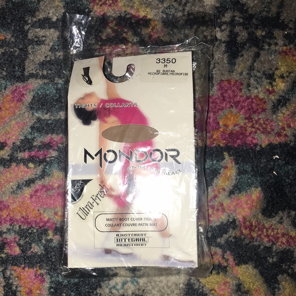 NWT Mondor 3350 Over The Boot Tights In Suntan - Picture 2 of 6